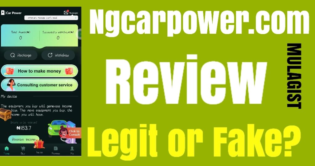 Ngcarpower.com Review: How legit or Scam it is, Get answers
